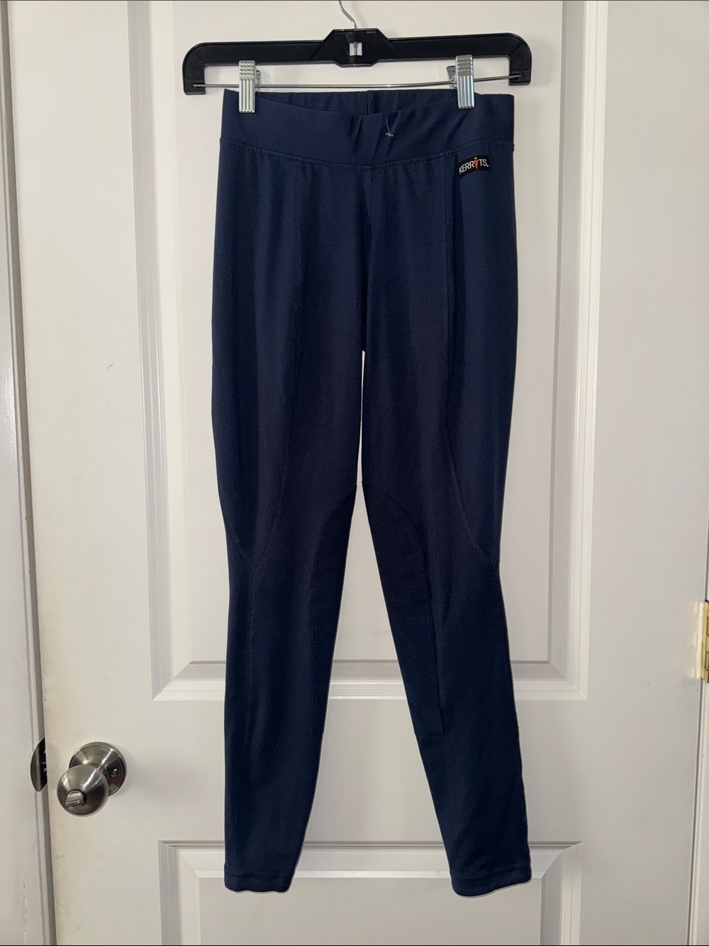 Kerrits women's navy blue Flow Rise Tights riding pants horseback SM